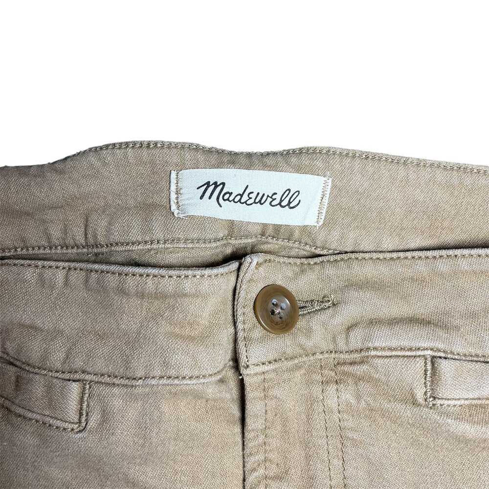 Madewell Women's Emmett Wide-Leg Crop Pant: Welt Pocket Edition Drill Khaki 33 - Picture 10 of 11